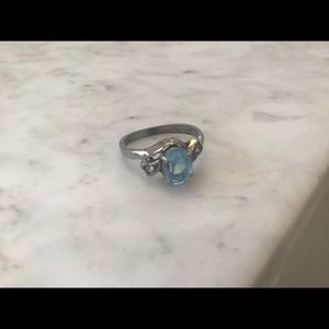 Aquamarine Gemstone 14K Gold Ring